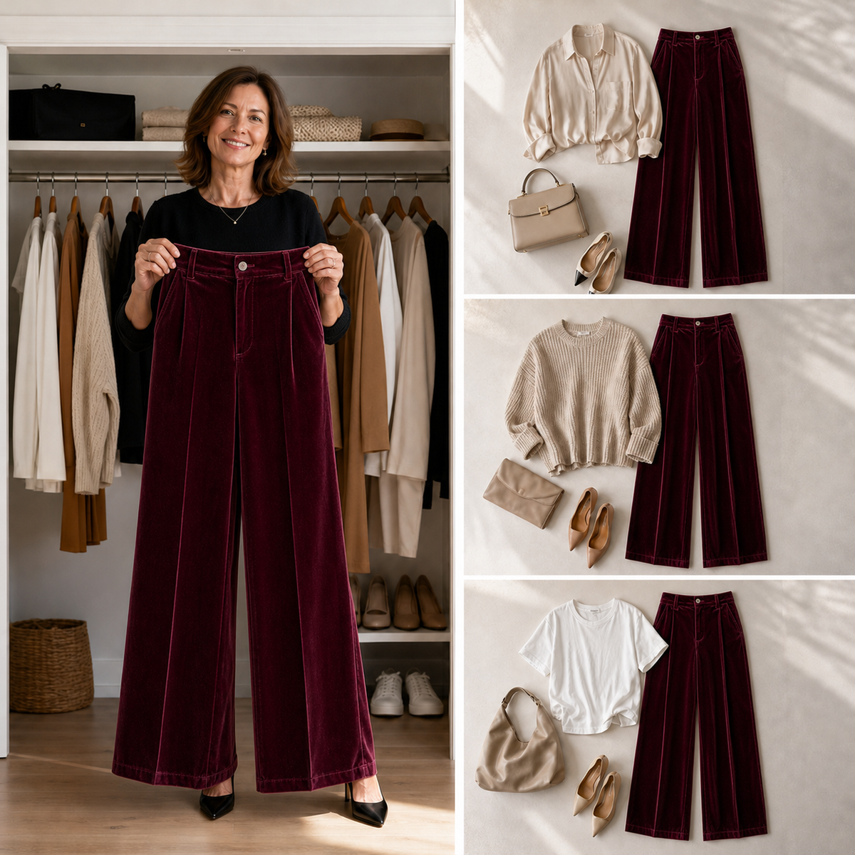 Alessandra Nicolosi™ Široké kalhoty s vysokým pasem pro elegantní každodenní styl