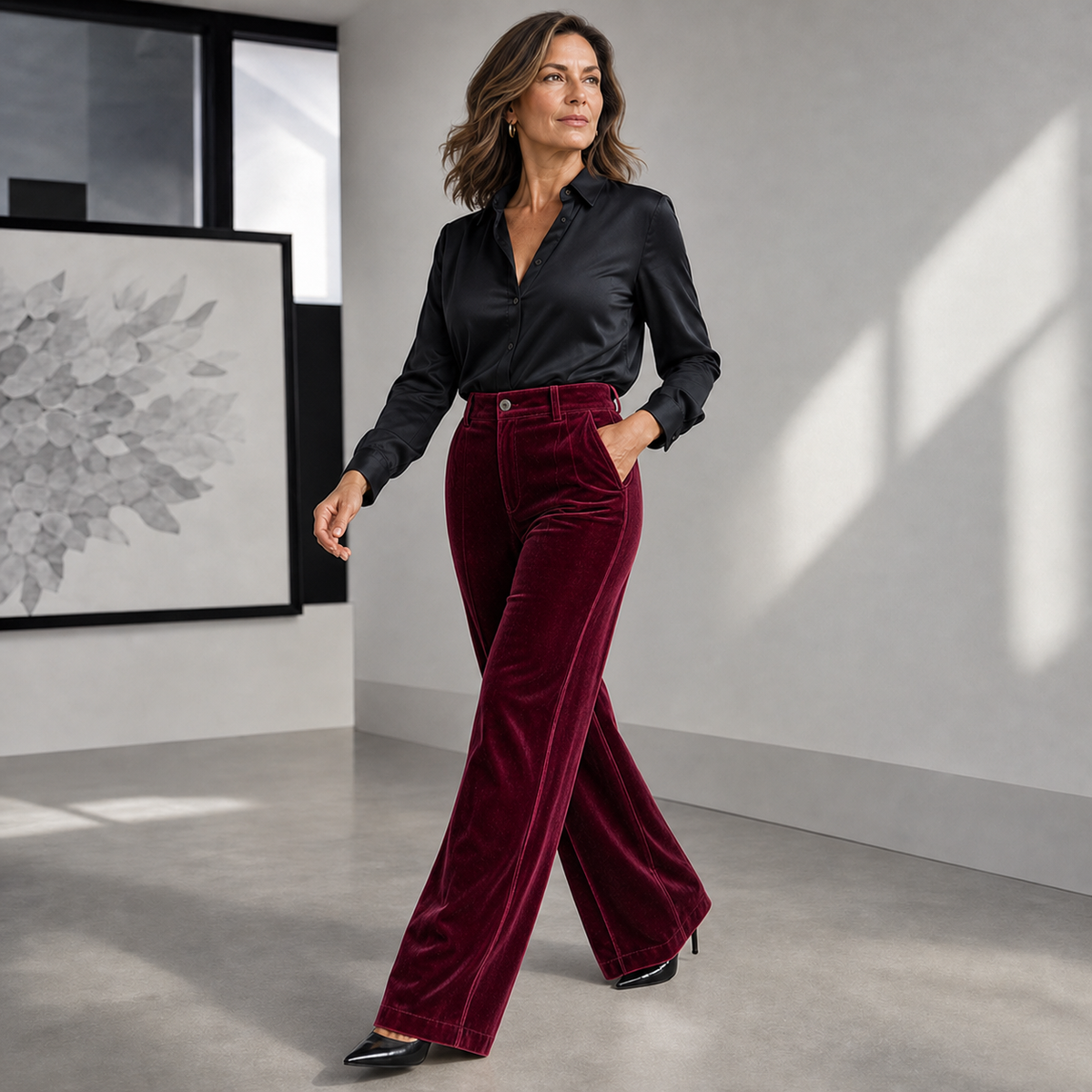 Alessandra Nicolosi™ Široké kalhoty s vysokým pasem pro elegantní každodenní styl