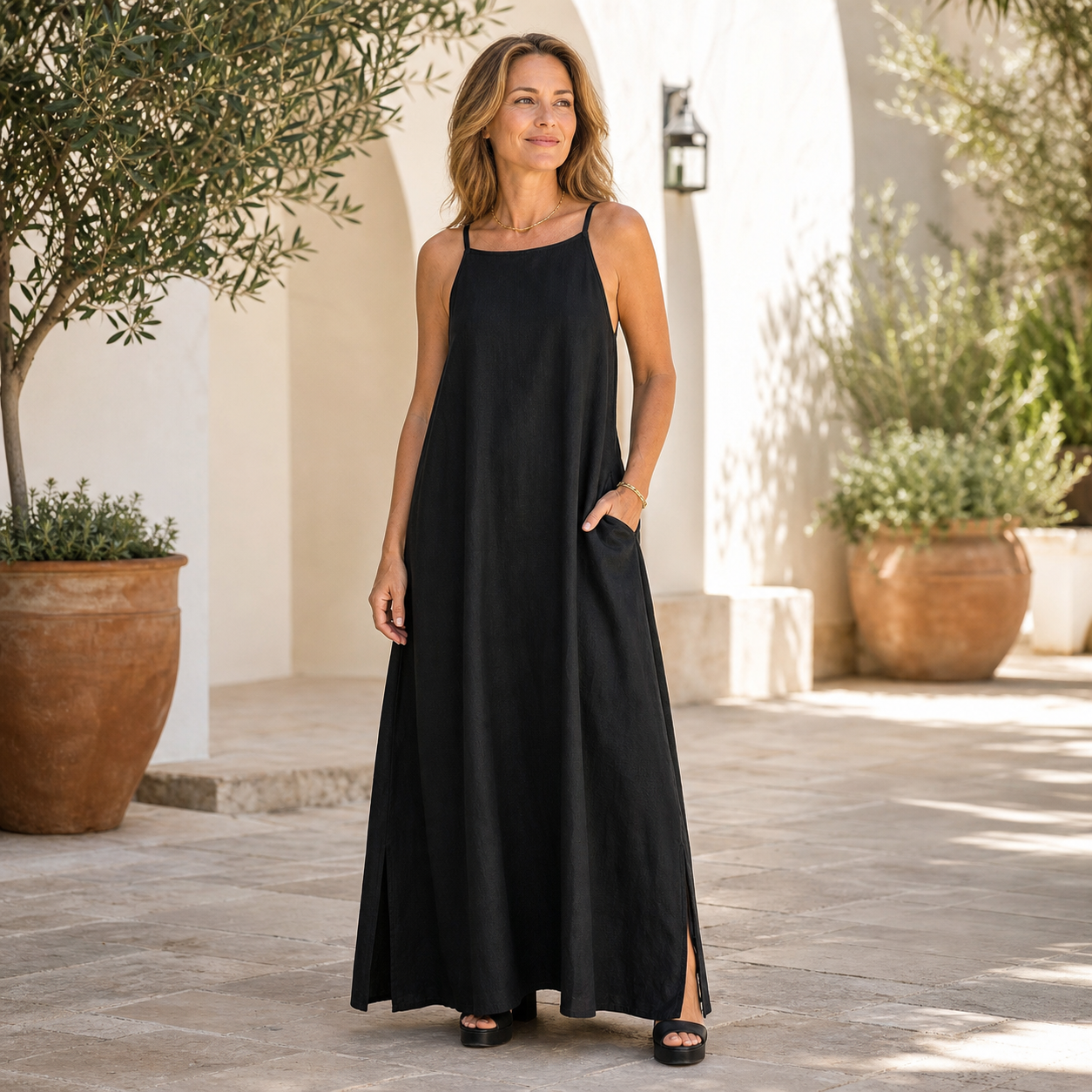 Angelica Gentilini™ Elegantní šaty bez rukávů na teplé dny
