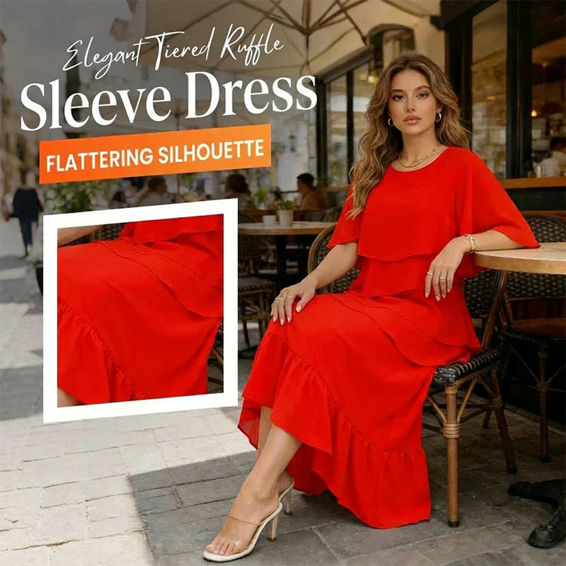 Barbara Muggia™ Šaty s volánkovými rukávy pro bezstarostnou eleganci
