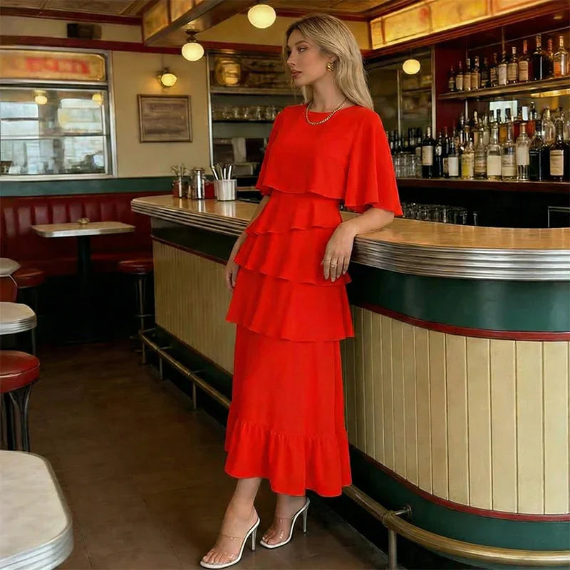 Barbara Muggia™ Šaty s volánkovými rukávy pro bezstarostnou eleganci