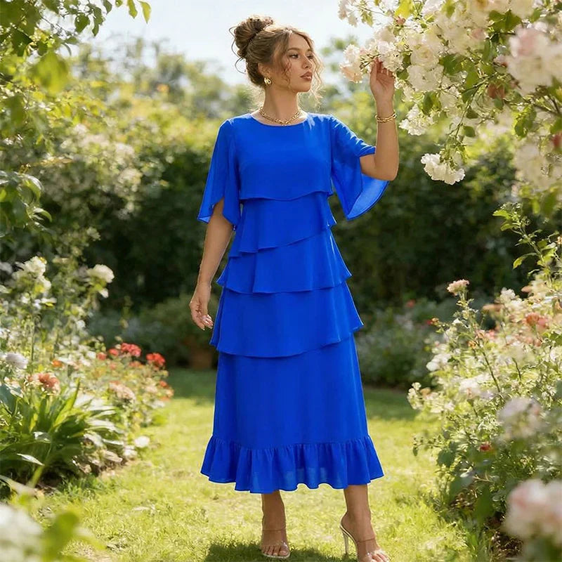 Barbara Muggia™ Šaty s volánkovými rukávy pro bezstarostnou eleganci