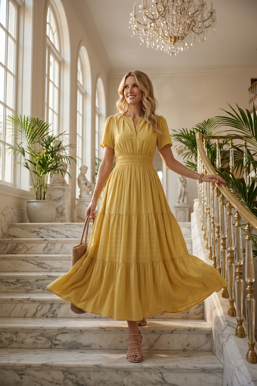 Beatrice Esposito™ Plisované maxi šaty