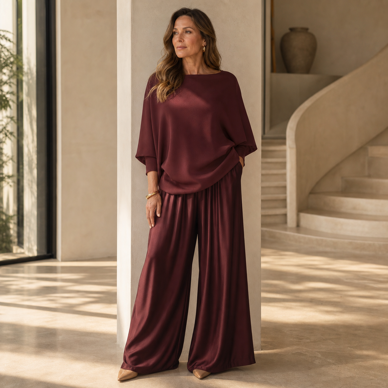 Benedetta Barchetti™ Vzdušná dvoudílná souprava pro bezstarostnou eleganci