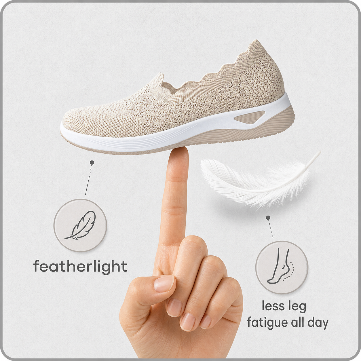 BreezeStep™ Polstrované nazouvací boty pro celodenní chůzi