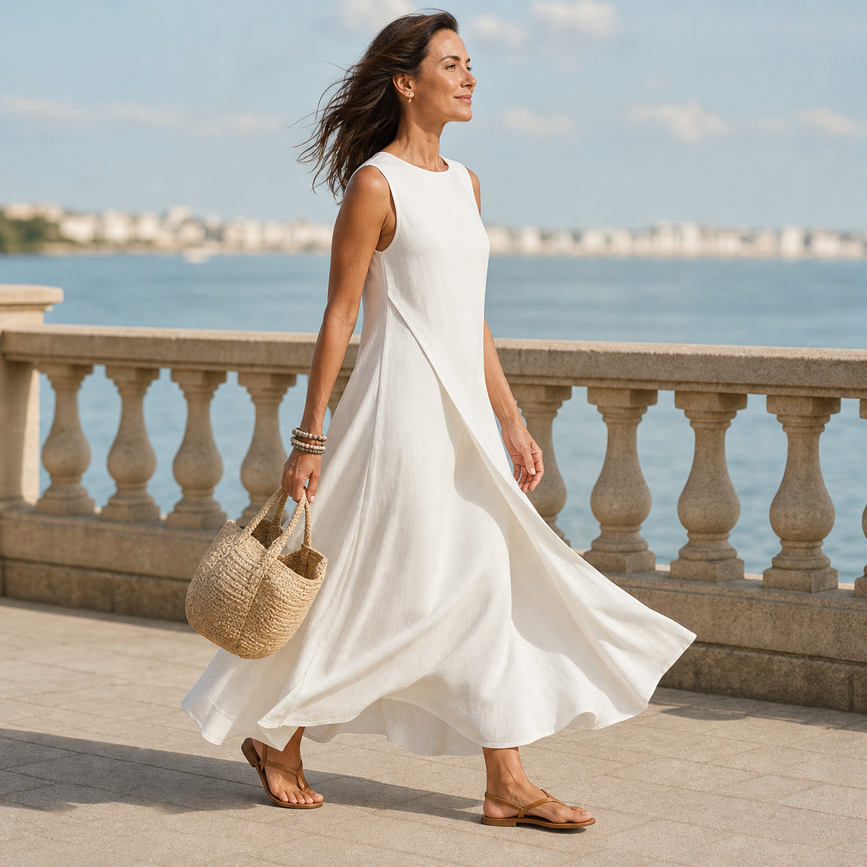 Brunella Trapanese™ Elegantní maxi šaty pro bezstarostný letní styl