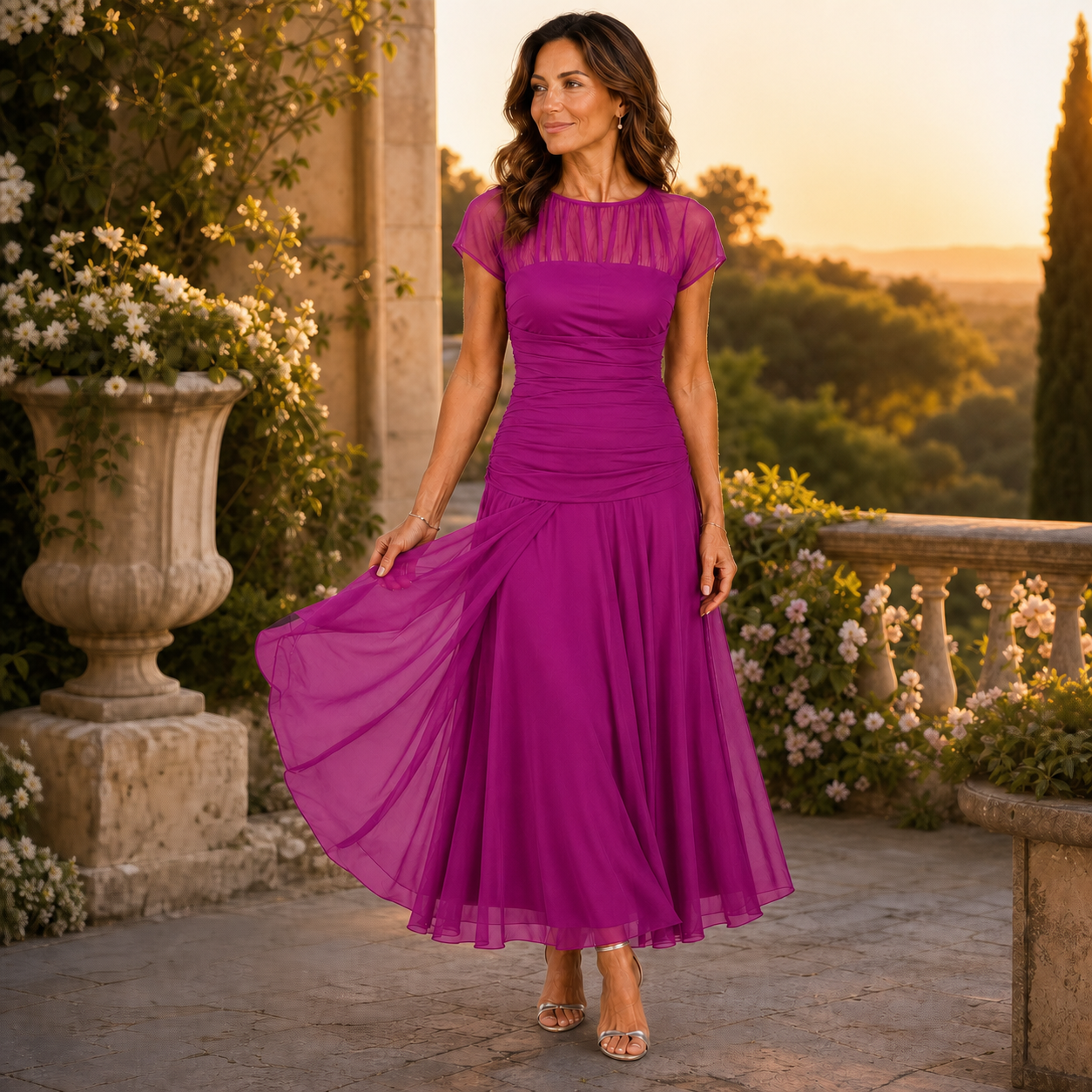 Camilla Della Valle™ Elegantní splývavé šaty pro zvláštní příležitosti