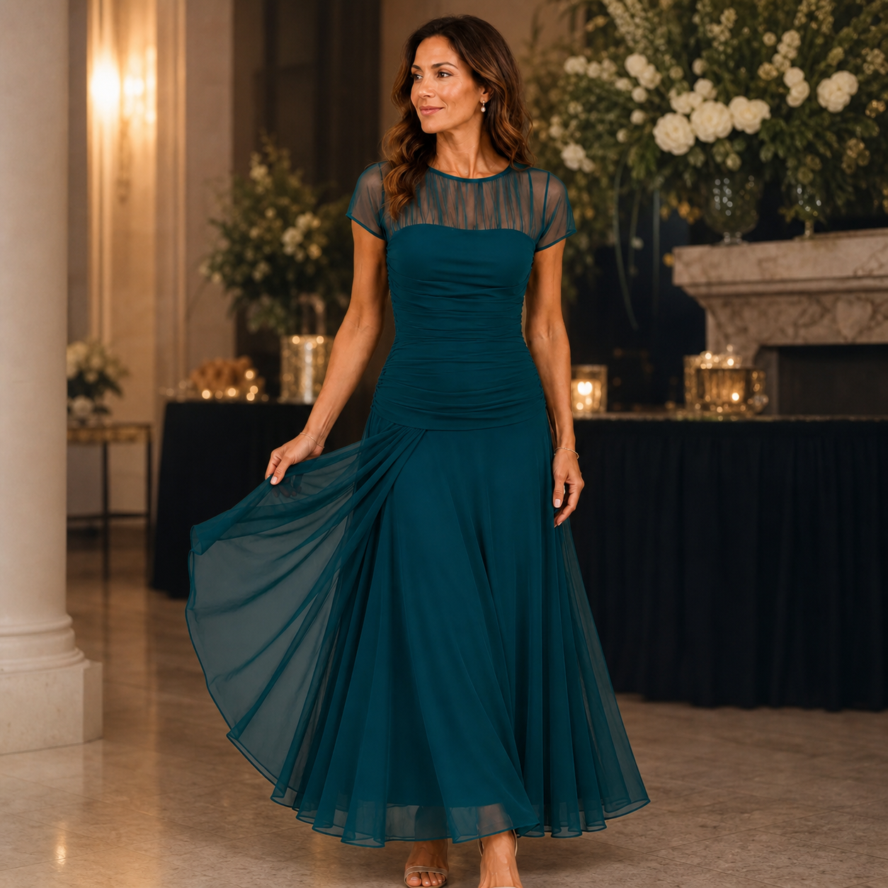 Camilla Della Valle™ Elegantní splývavé šaty pro zvláštní příležitosti
