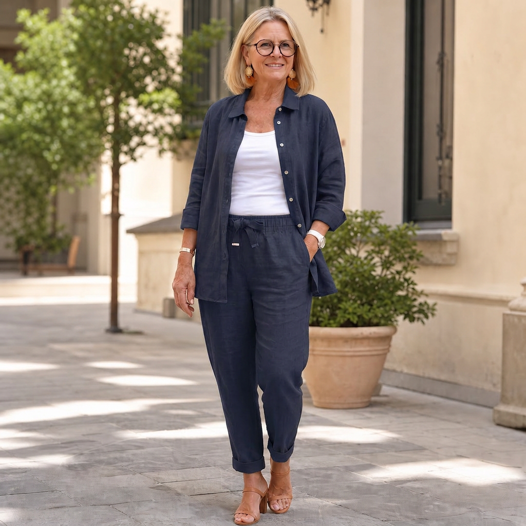 Camilla Manfredi™ Lehká košile a kalhoty na teplé dny