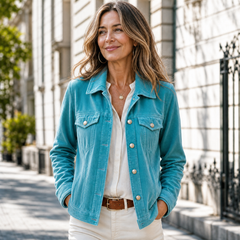 Candida Baronetti™ Všestranná knoflíková bunda s vintage vypráním