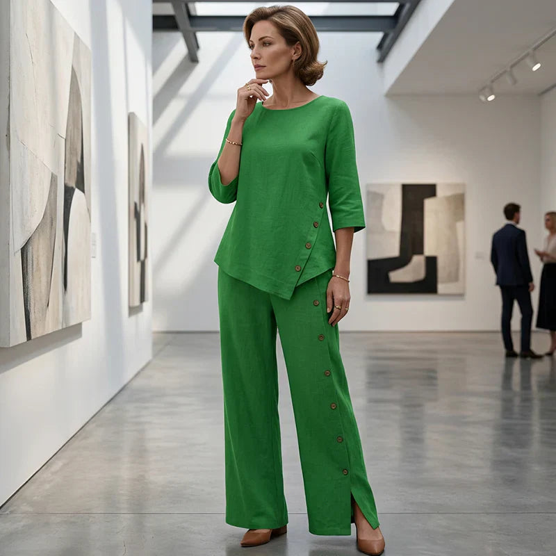 Caterina Fabbri™ Uvolněná souprava s širokými nohavicemi