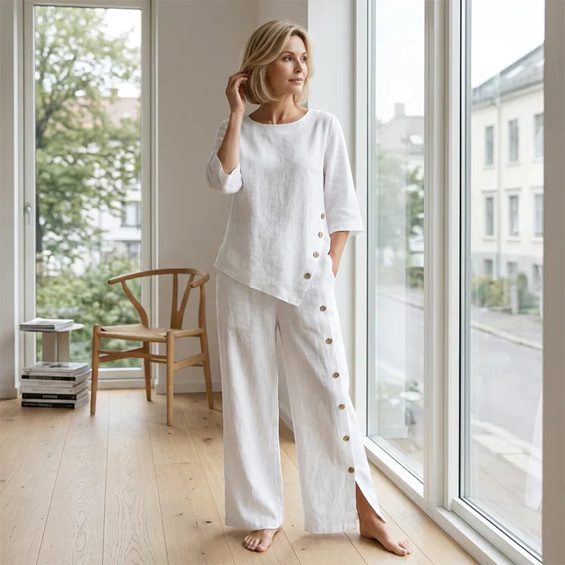 Caterina Fabbri™ Uvolněná souprava s širokými nohavicemi