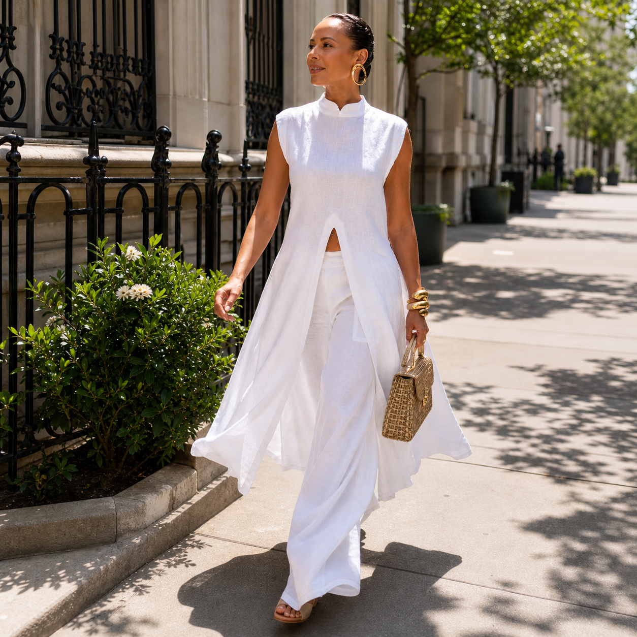 Chiara Imperatore™ Dvoudílná souprava bez rukávů pro bezstarostný styl