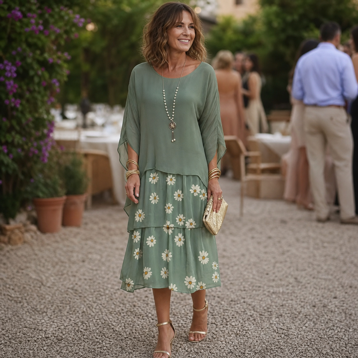 Chiara Novara™ Elegantní květované šaty pro slavnostní příležitosti