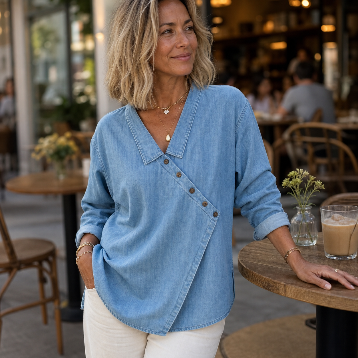 Claudia Ortolani™ Volná bluzka pro nenásilný styl