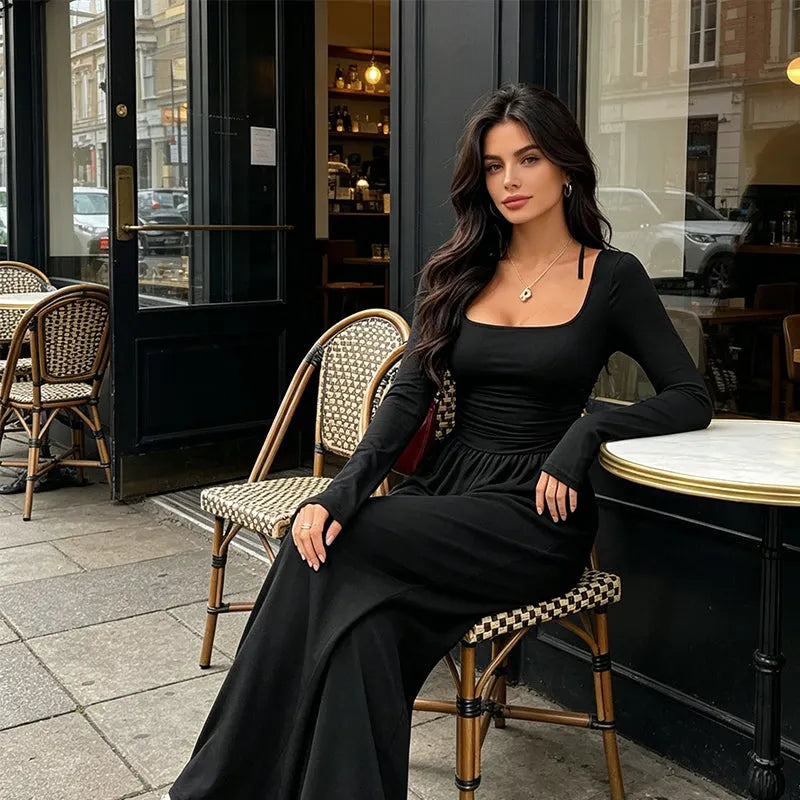 Claudina Attanasio™ Elegantní overal se širokými nohavicemi pro bezstarostné oblékání