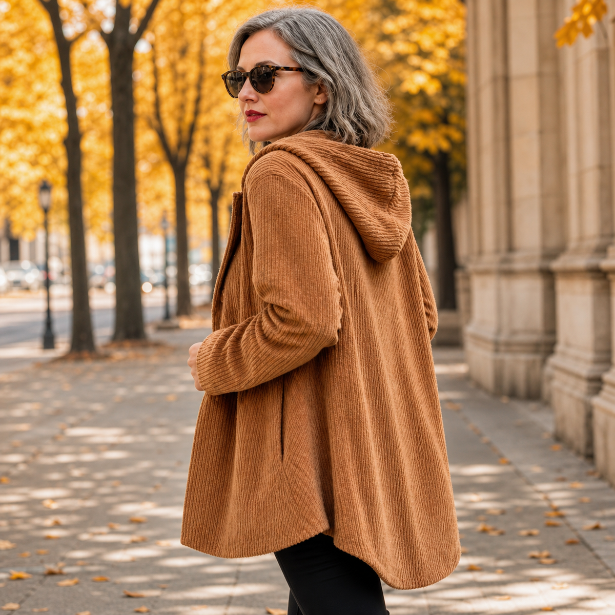 Clementina Cascio™ Kapucový kabát pro bezstarostný podzimní styl