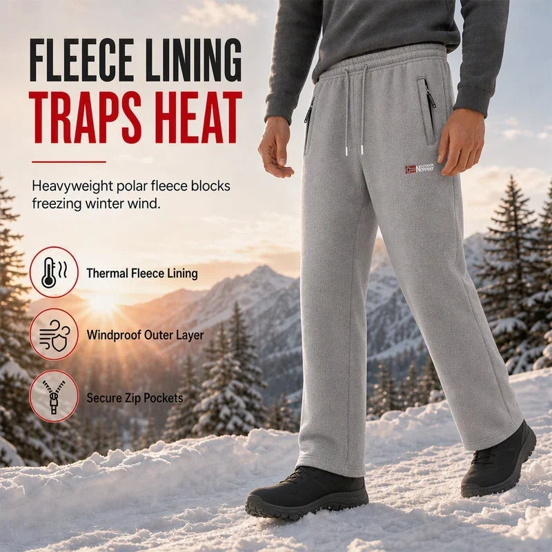 Cozella Unisex Thickened Warm Fleece Pants - main front product view
