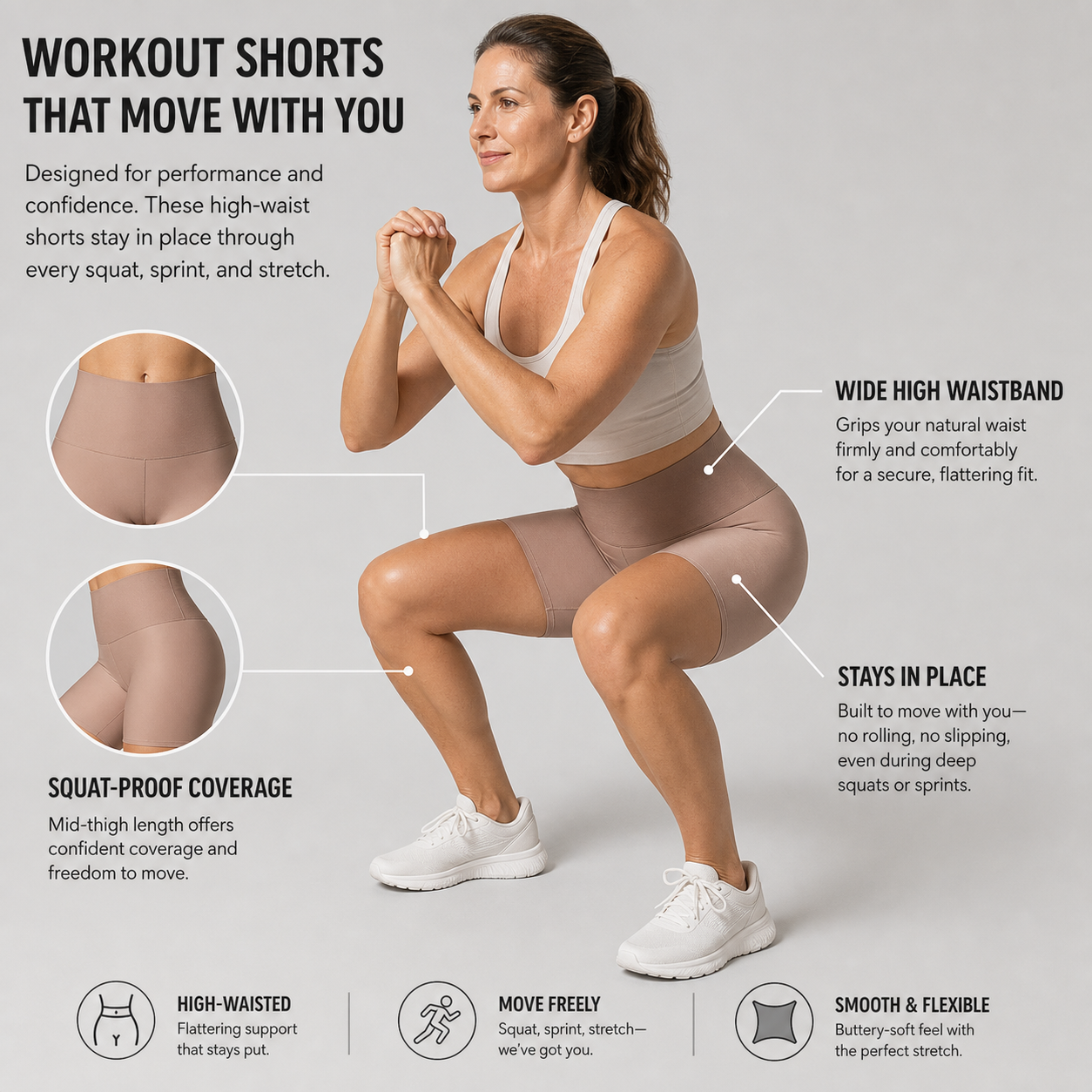Curvella Prime™ Tvarující sportovní šortky pro sebevědomý pohyb