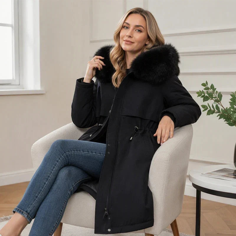 Damiana Burlando™ Útulný kabát středně délky na chladné dny