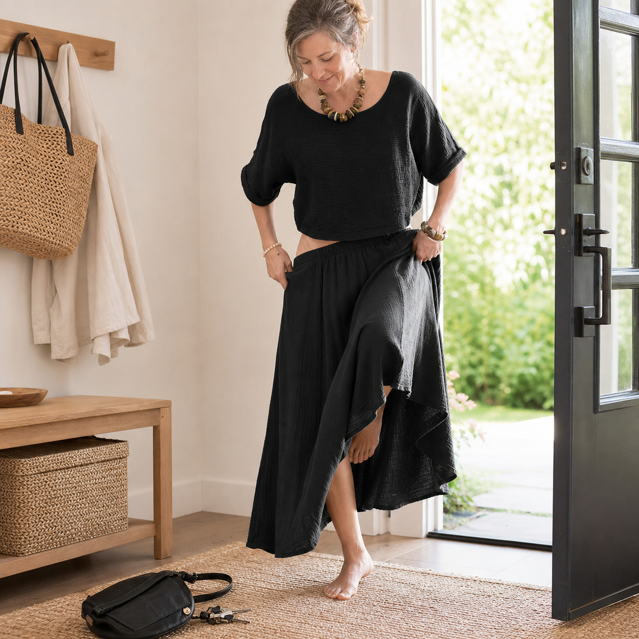 Daria Panozzo™ Lehký dvoudílný letní outfit