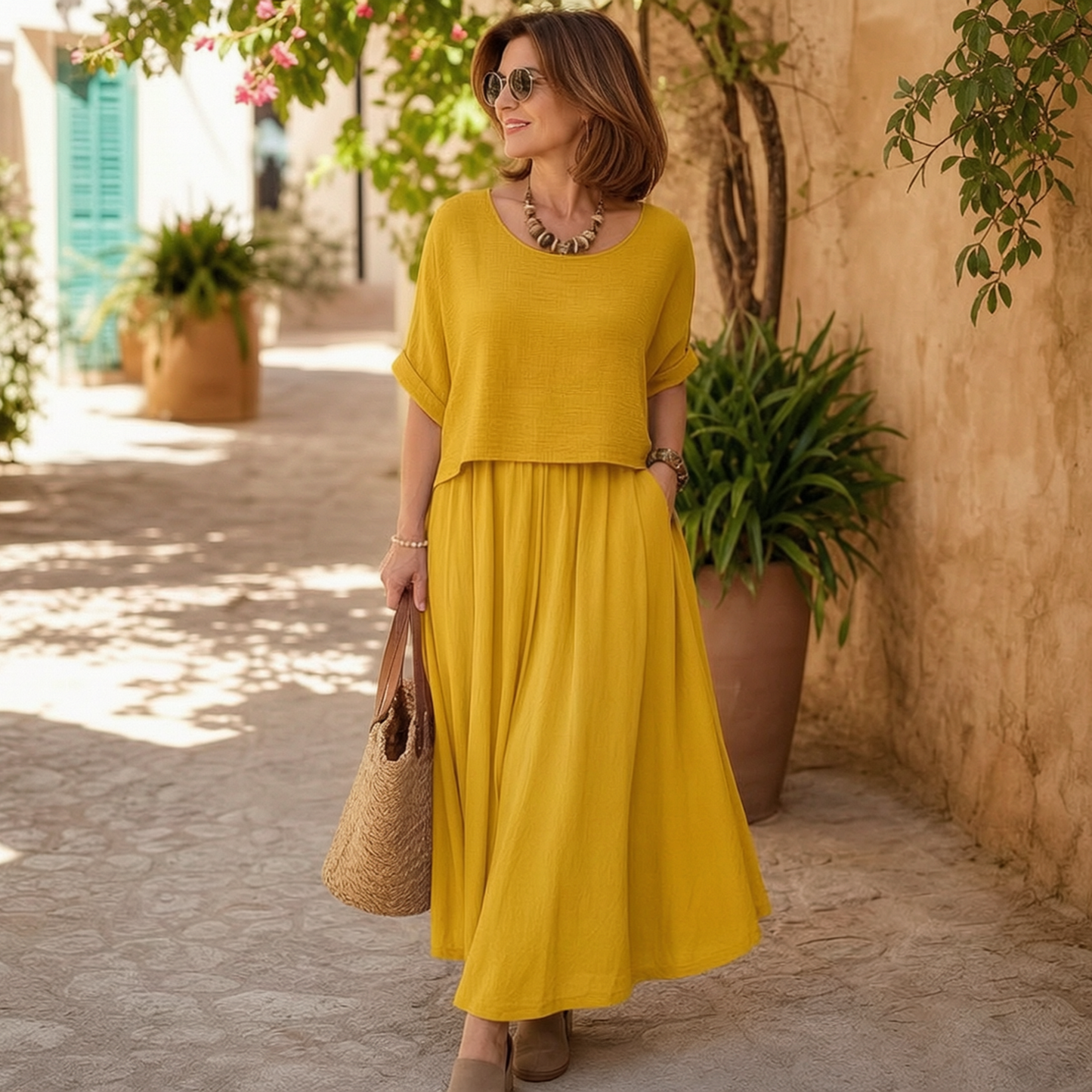 Daria Panozzo™ Lehký dvoudílný letní outfit