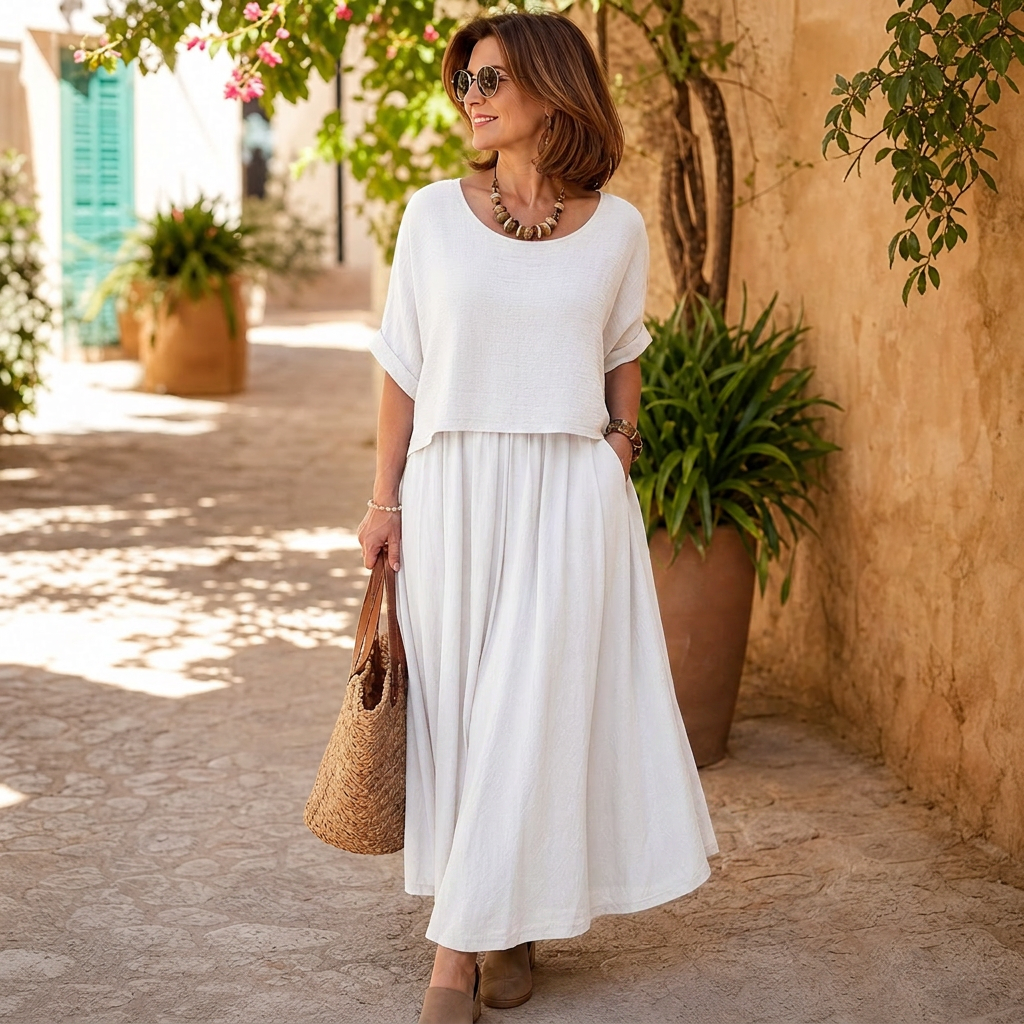Daria Panozzo™ Lehký dvoudílný letní outfit