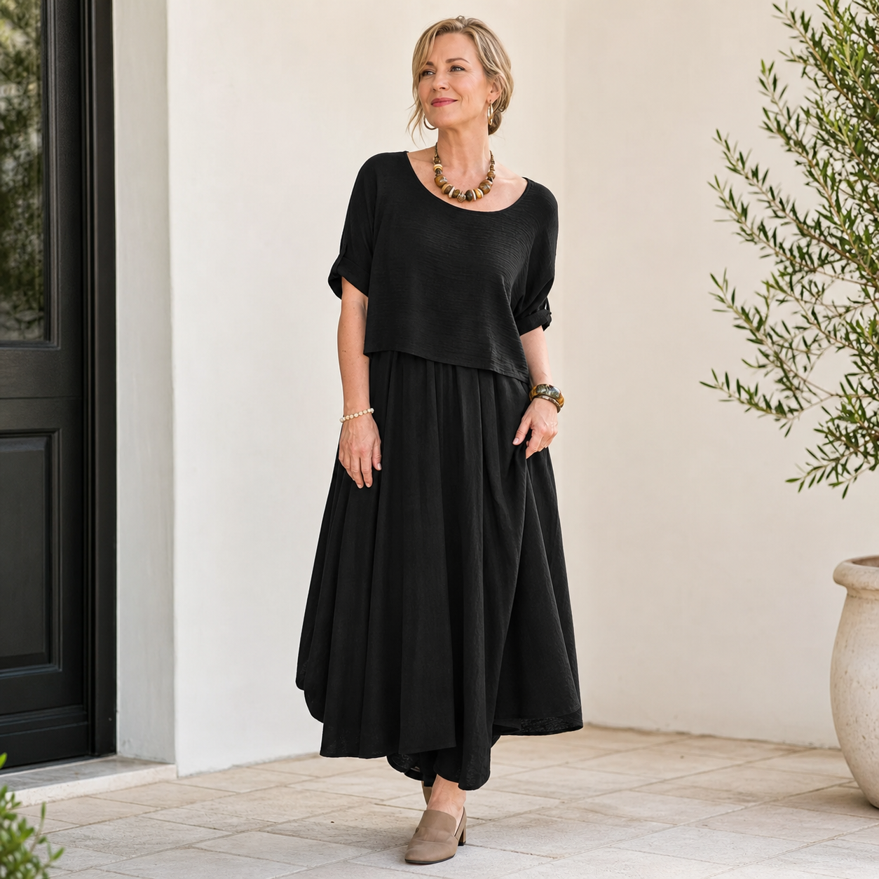 Daria Panozzo™ Lehký dvoudílný letní outfit