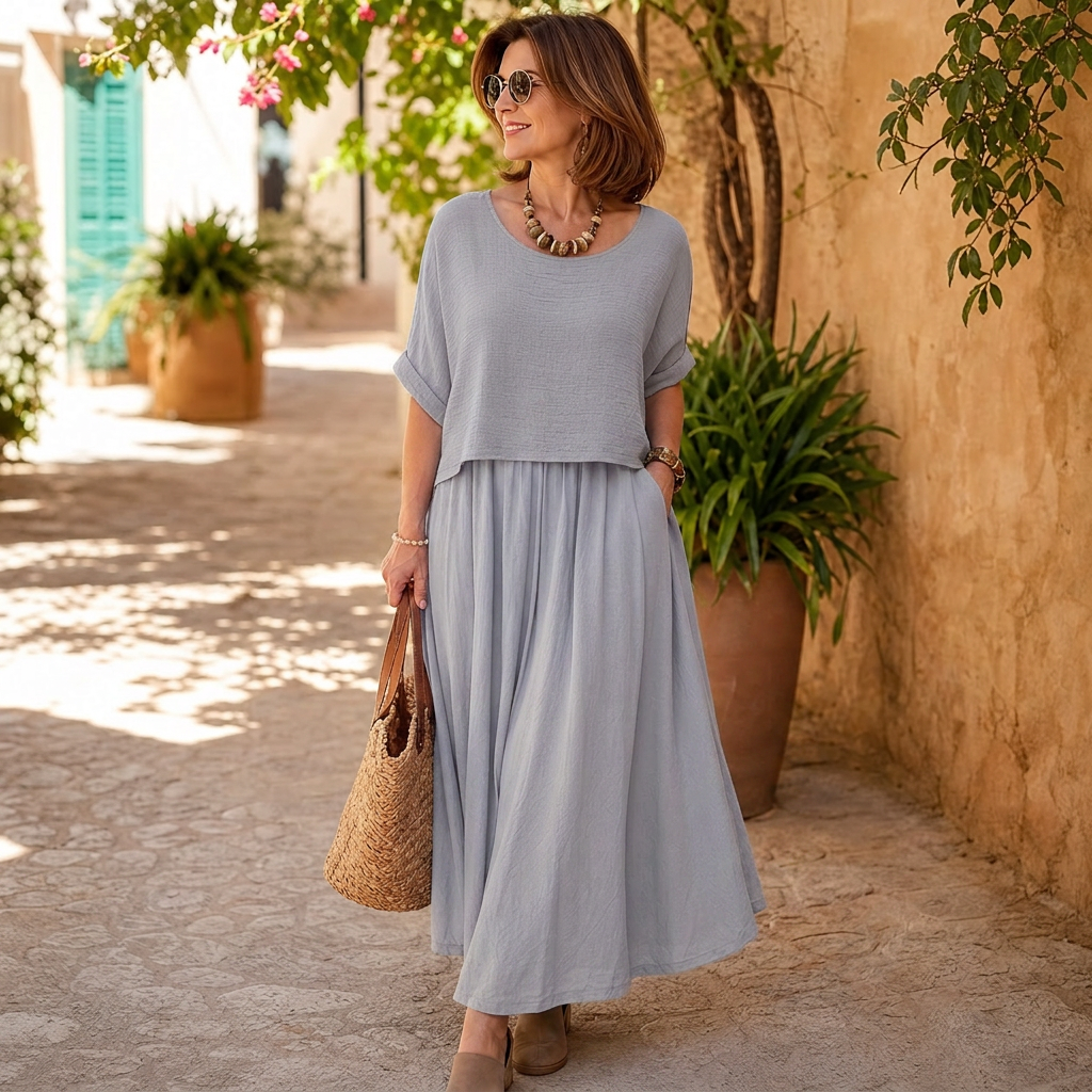 Daria Panozzo™ Lehký dvoudílný letní outfit
