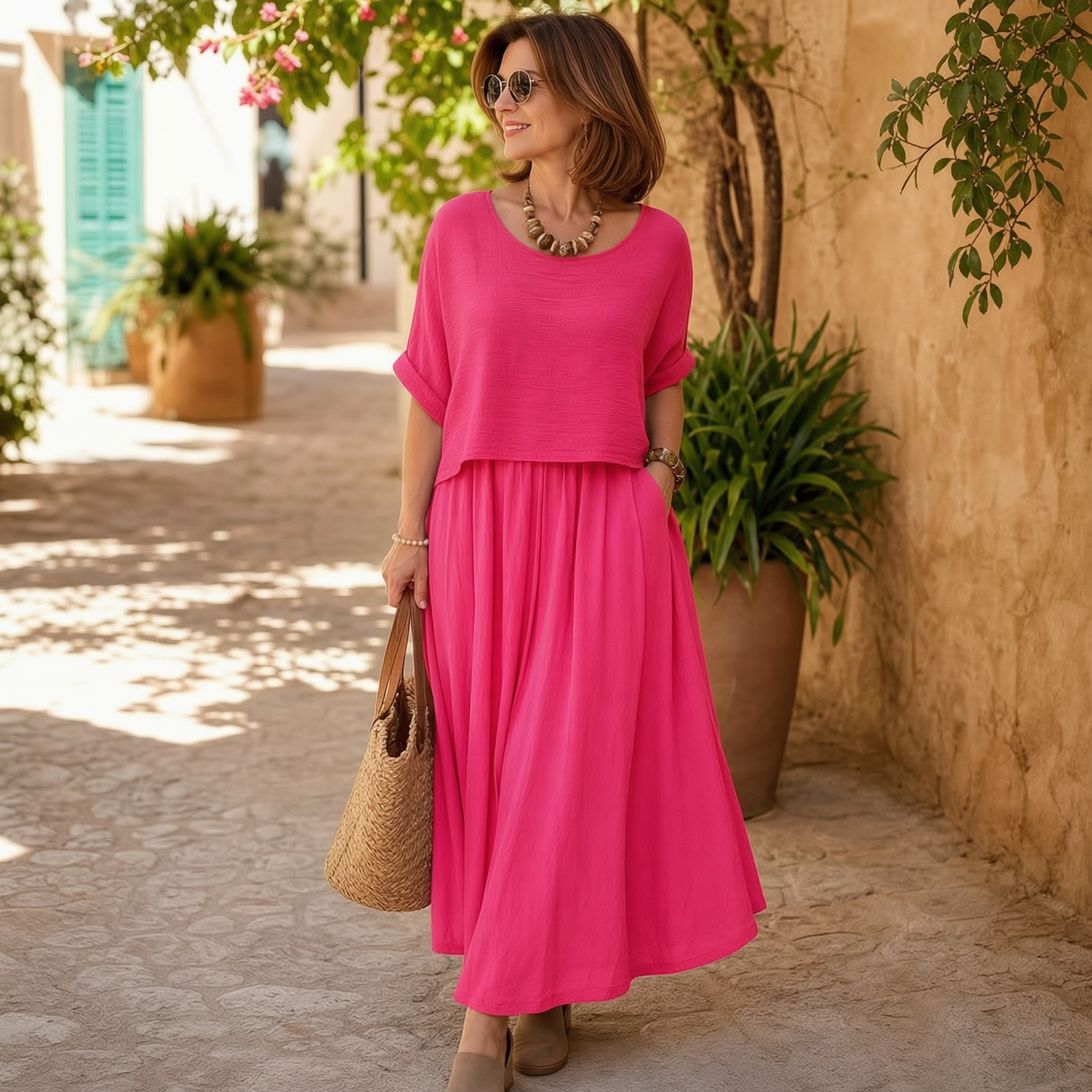 Daria Panozzo™ Lehký dvoudílný letní outfit