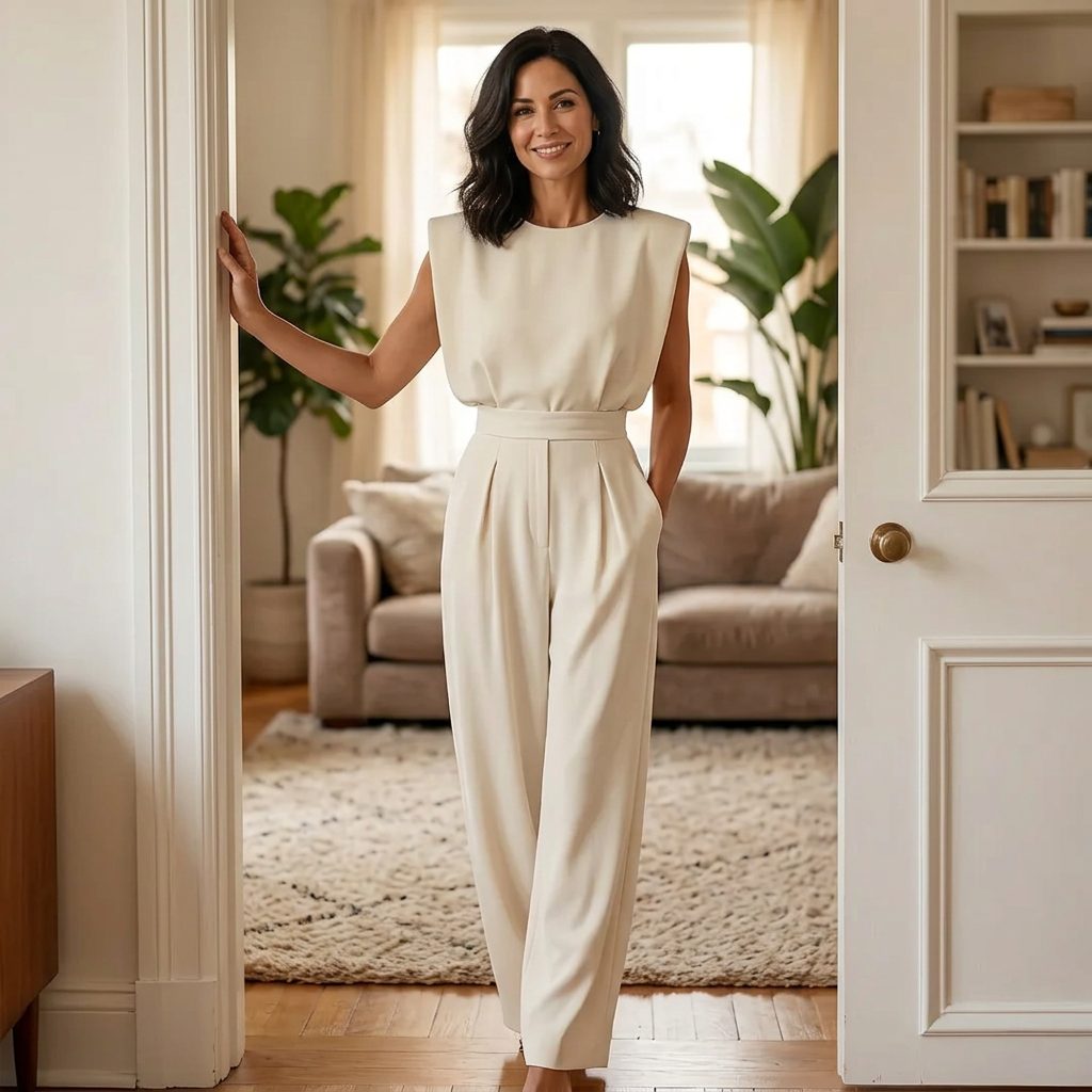 Donatella Sansoni™ Elegantní overal se zvýrazněným pasem