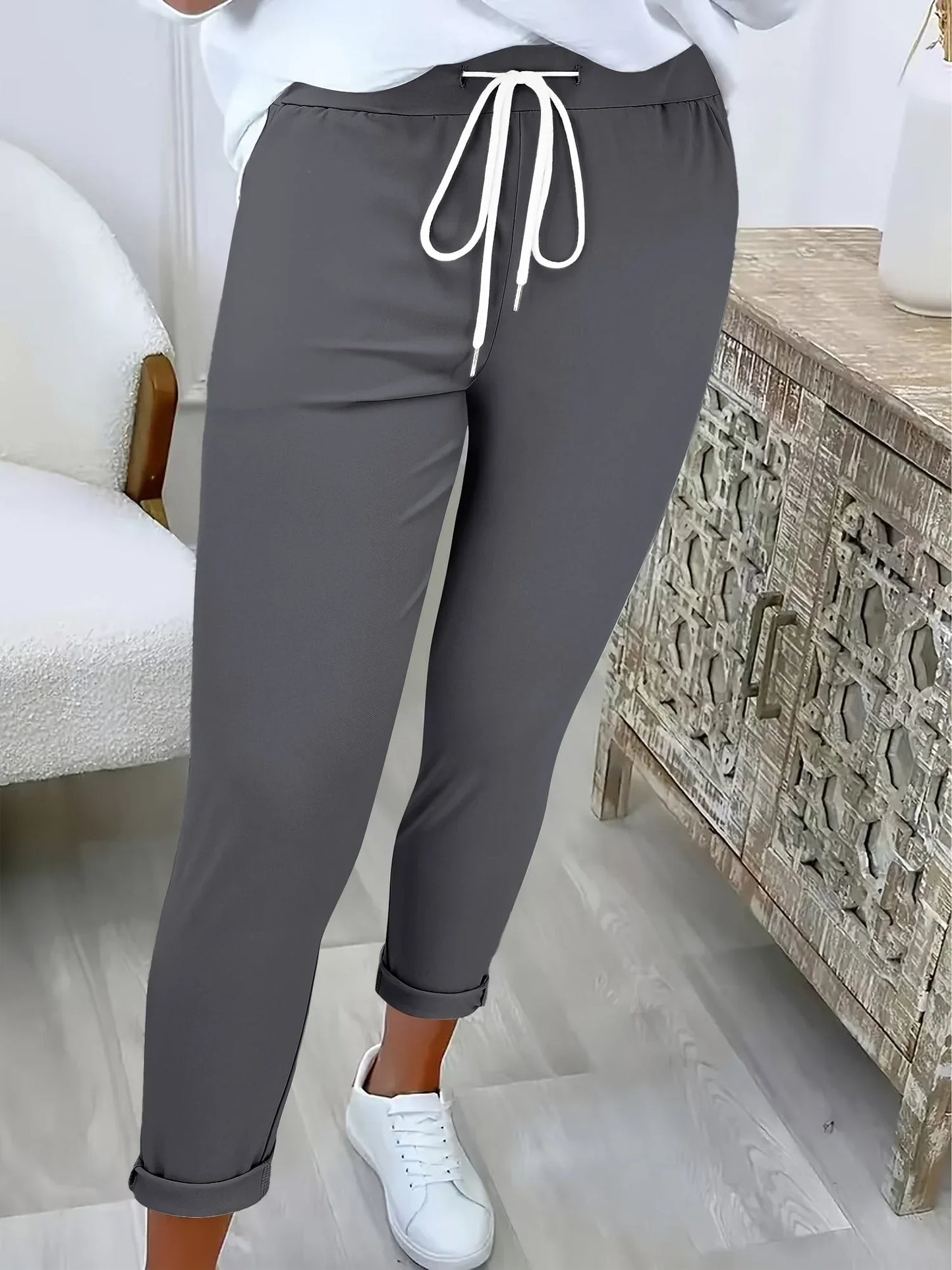 Edvige Alberti™ Elegantní strečové kalhoty pro celodenní pohodlí