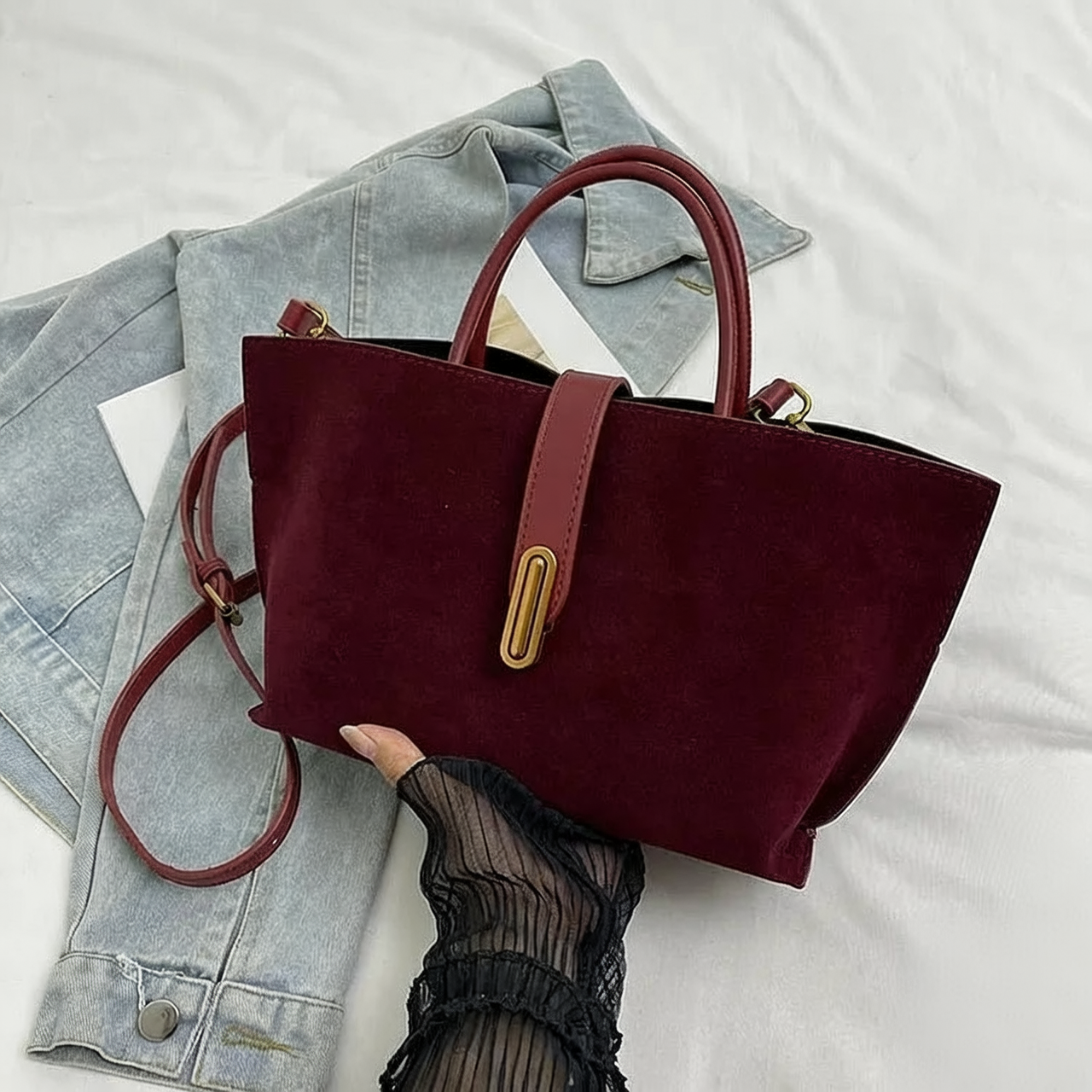 Elara Voss™ Minimalistická strukturovaná kabelka