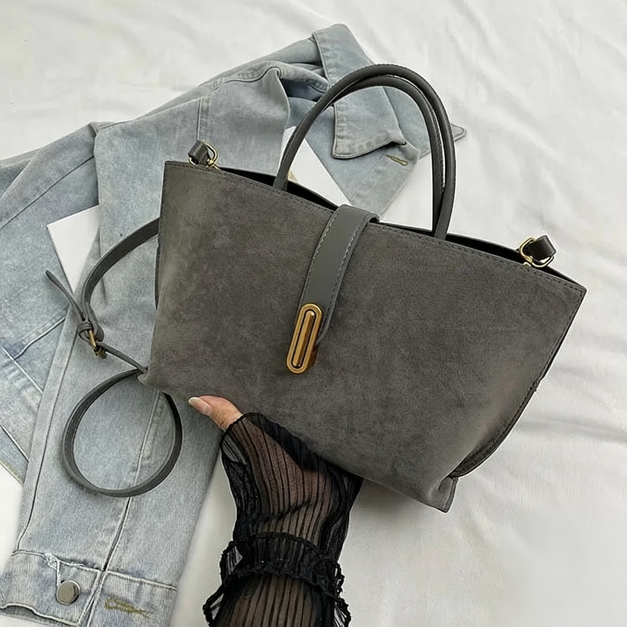 Elara Voss™ Minimalistická strukturovaná kabelka
