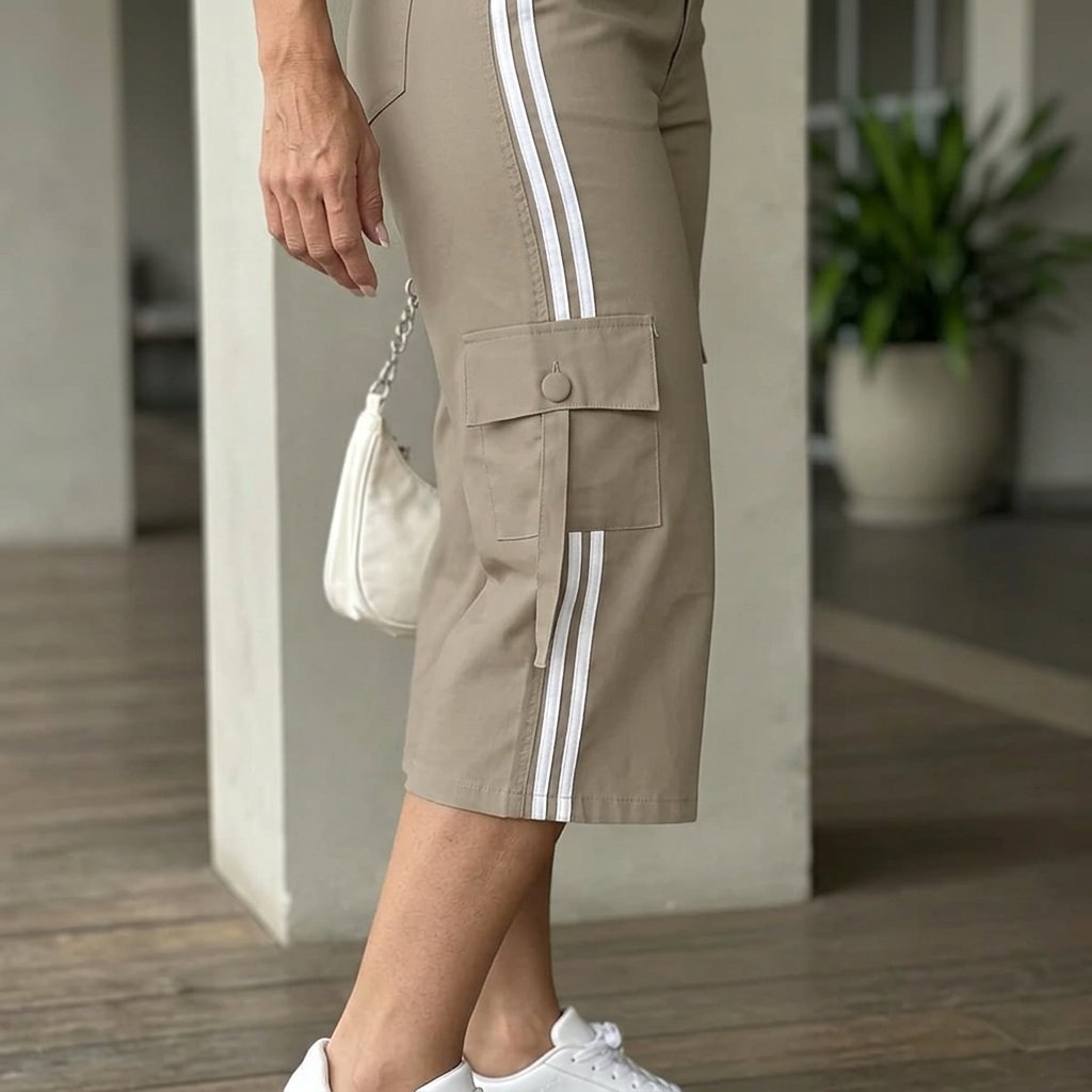 Fausta Agnelli™ Prodyšné capri kalhoty cargo pro každodenní pohodlí