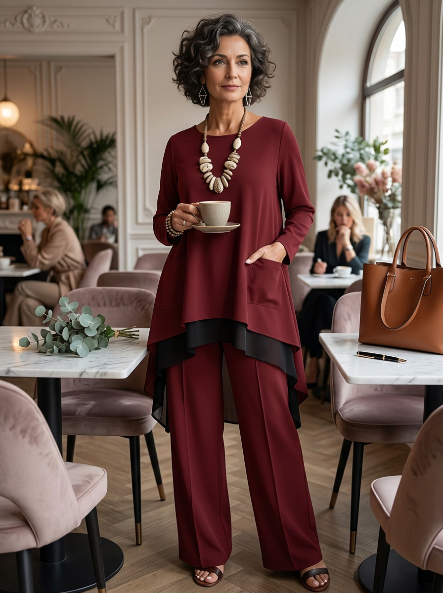 Fausta Aloisi™ Koordinovaný dvoudílný set pro bezstarostný styl