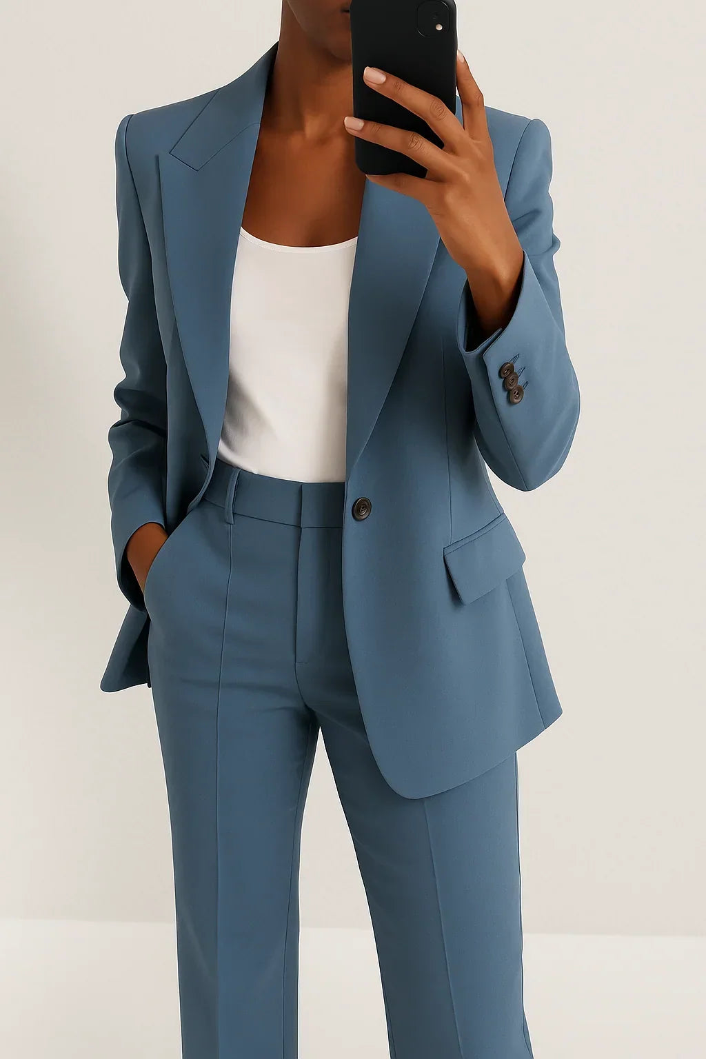 Fausta Aelya Tailored Suit Set - main front view of tailored suit set