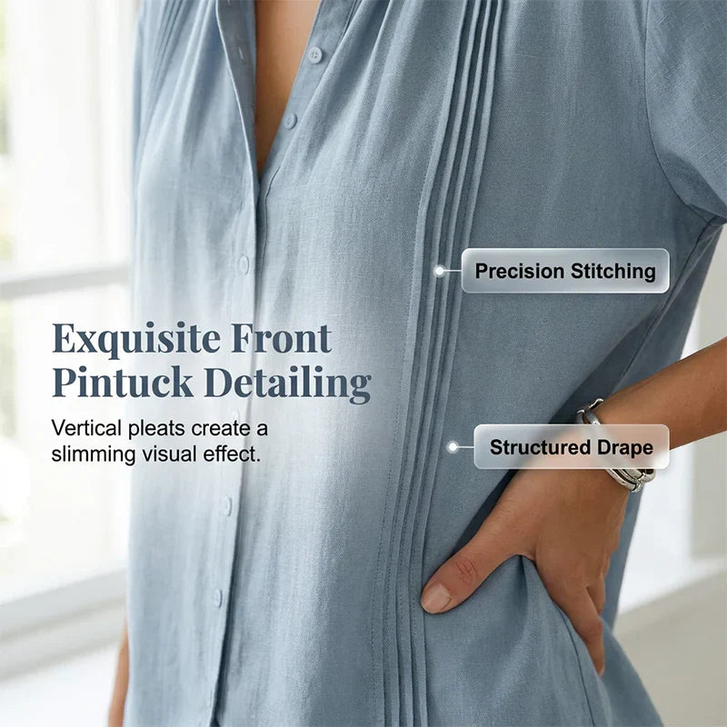 Federica Schiavone™ Versatile Pintuck Top for Day to Dinner