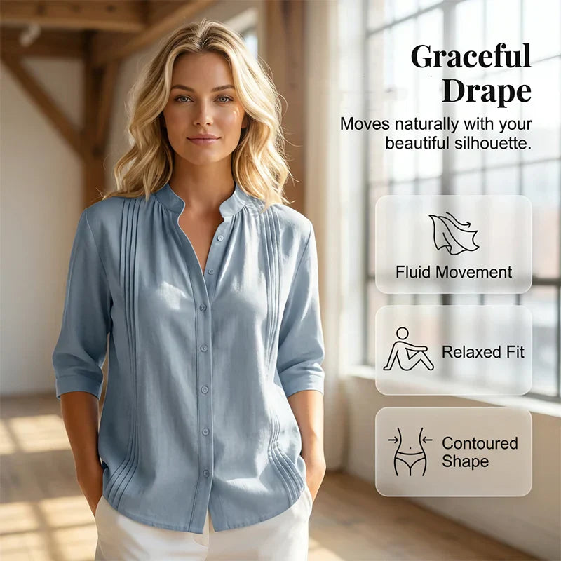 Federica Schiavone™ Versatile Pintuck Top for Day to Dinner