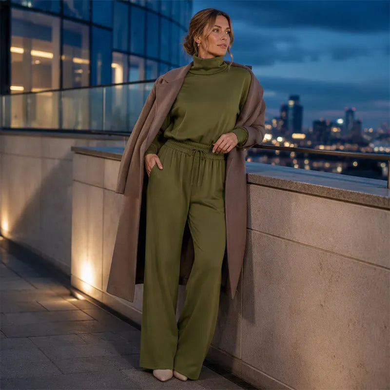 Felicia Bottini™ Měkký rolákový domácí set pro elegantní pohodlí
