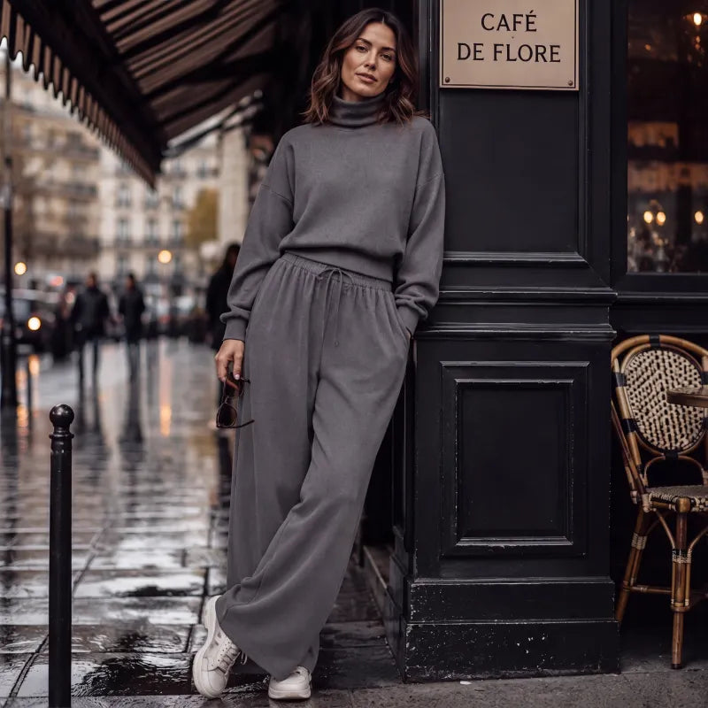 Felicia Bottini™ Měkký rolákový domácí set pro elegantní pohodlí