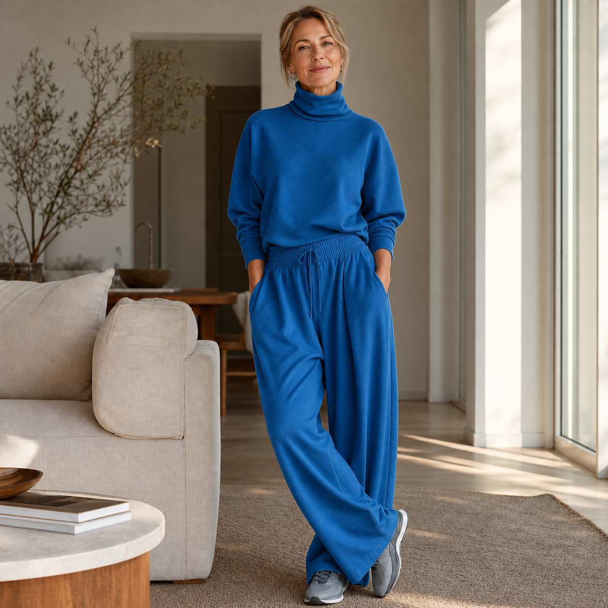 Felicia Bottini™ Měkký rolákový domácí set pro elegantní pohodlí