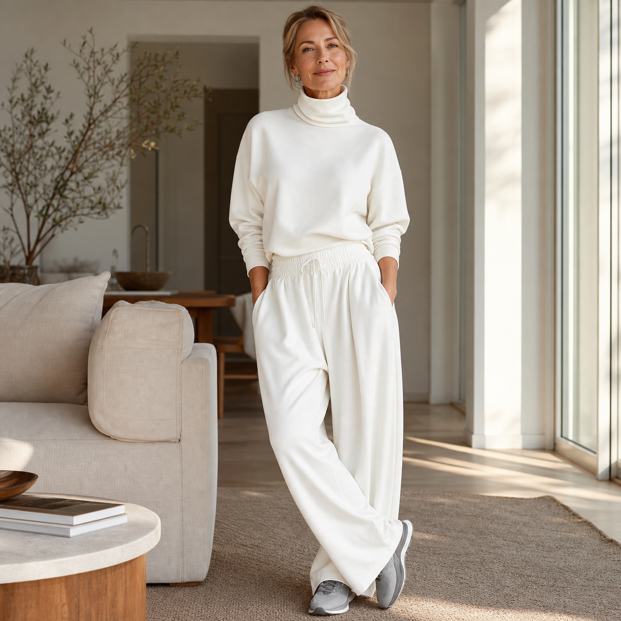 Felicia Bottini™ Měkký rolákový domácí set pro elegantní pohodlí