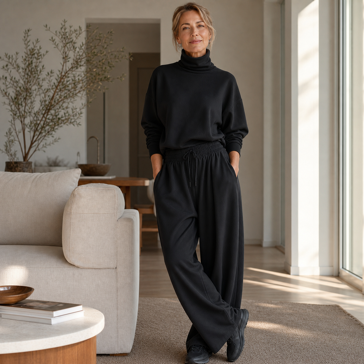Felicia Bottini™ Měkký rolákový domácí set pro elegantní pohodlí