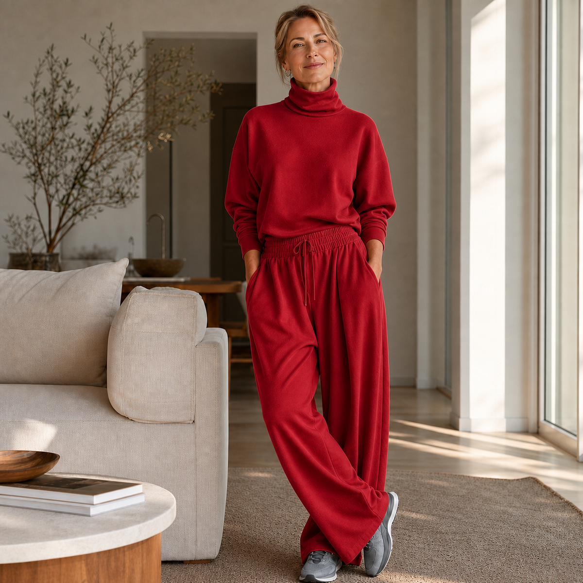 Felicia Bottini™ Měkký rolákový domácí set pro elegantní pohodlí
