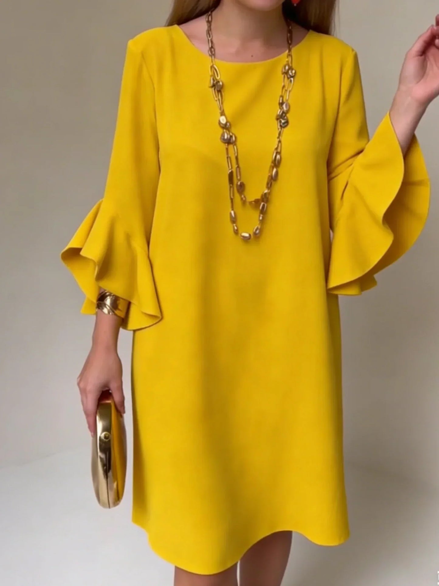 Fiorella Albanese™ Elegantní mini šaty s volánkovými rukávy