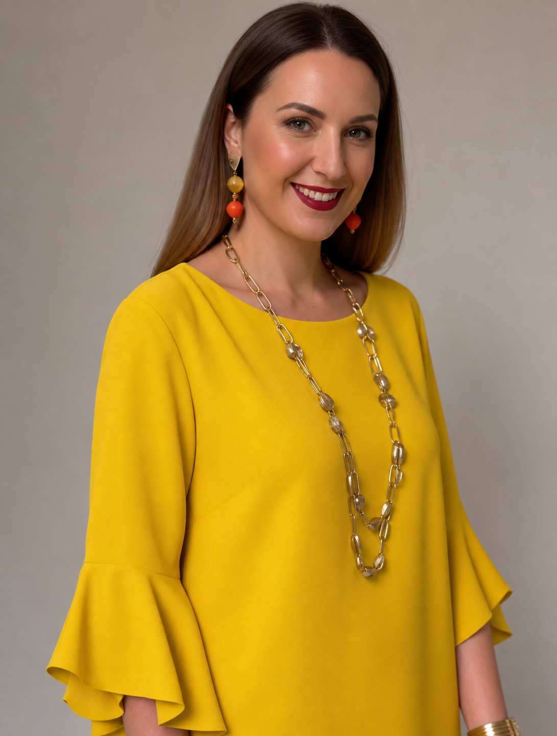 Fiorella Albanese™ Elegantní mini šaty s volánkovými rukávy