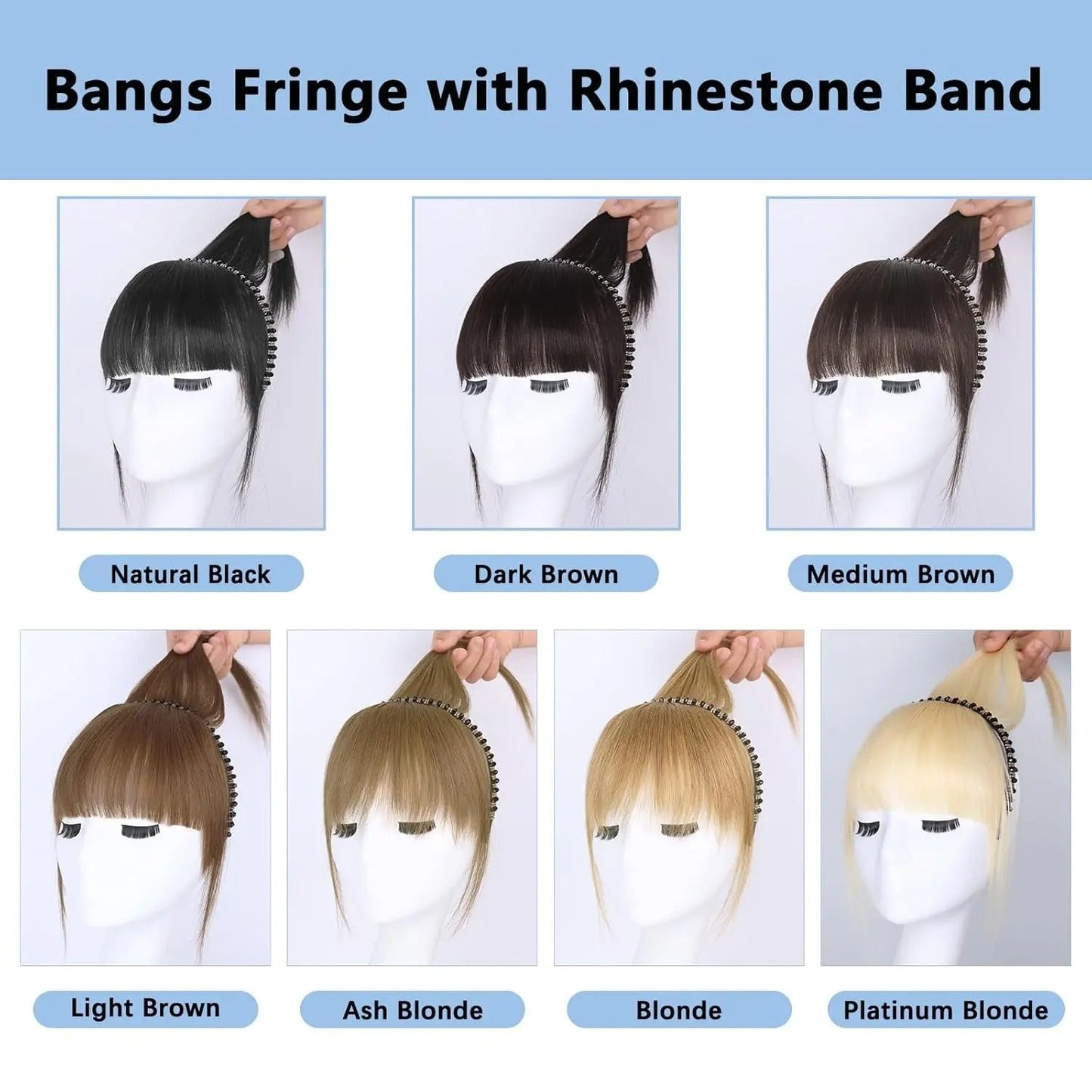 FringeWave™ Elegantní clip-on ofina s čelenkou
