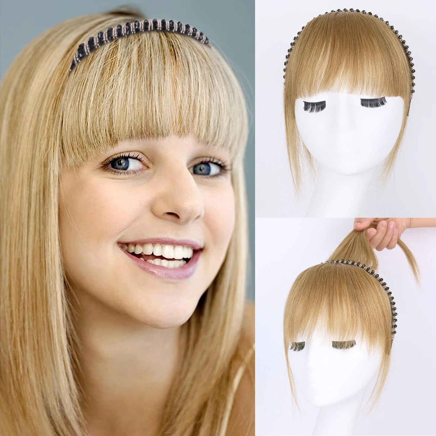 FringeWave™ Elegantní clip-on ofina s čelenkou