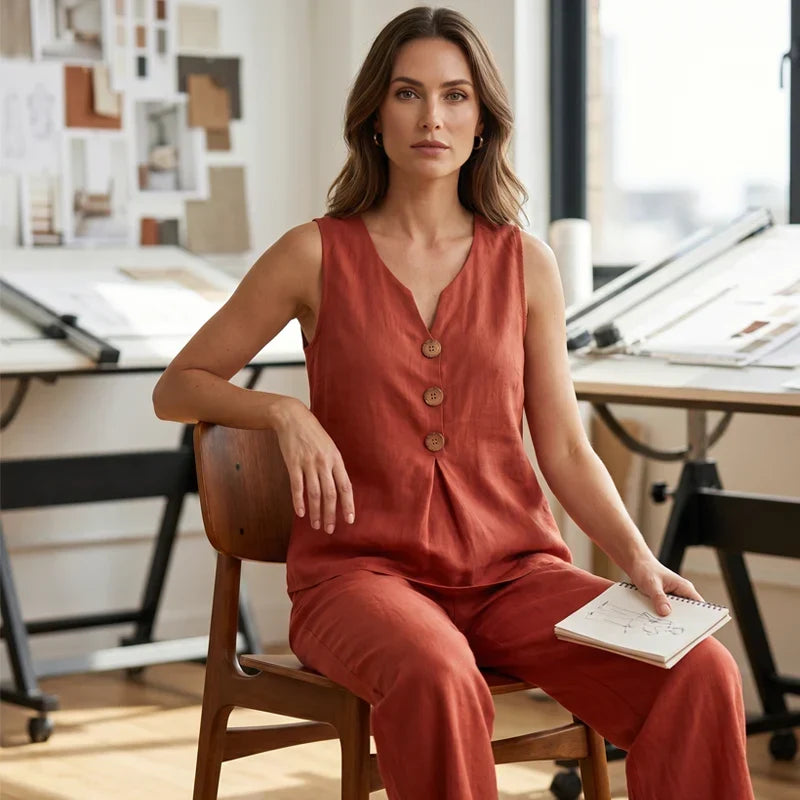 Gabriella Anastasi™ Prodyšný dvoudílný set na teplé dny